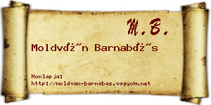 Moldván Barnabás névjegykártya